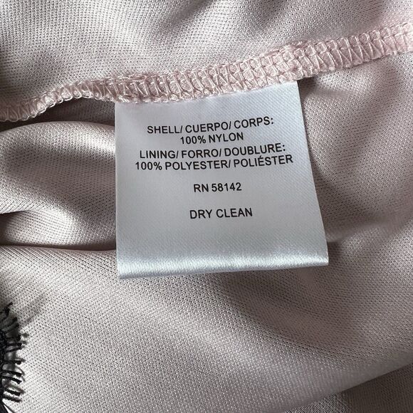 Maggy London Sheath Dress Size 10 Nude Black Lace Overlay Star Flower NWT - Picture 16 of 16